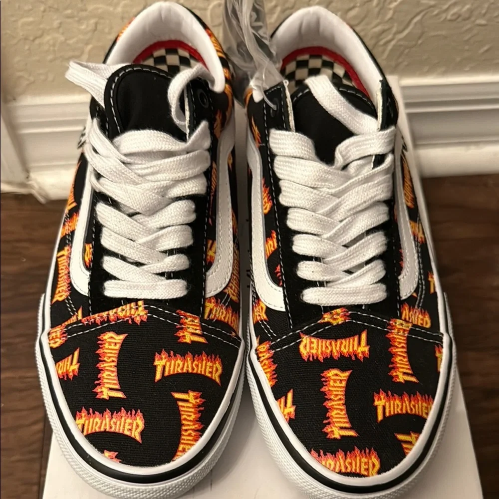 Vans Kids Thrasher Black and White Sneakers - Picture 2 of 6